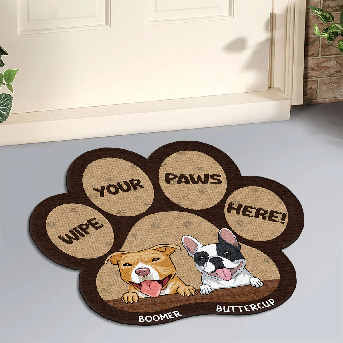 Wipe Your Paws Here- Personalized Custom Doormat - Image 2