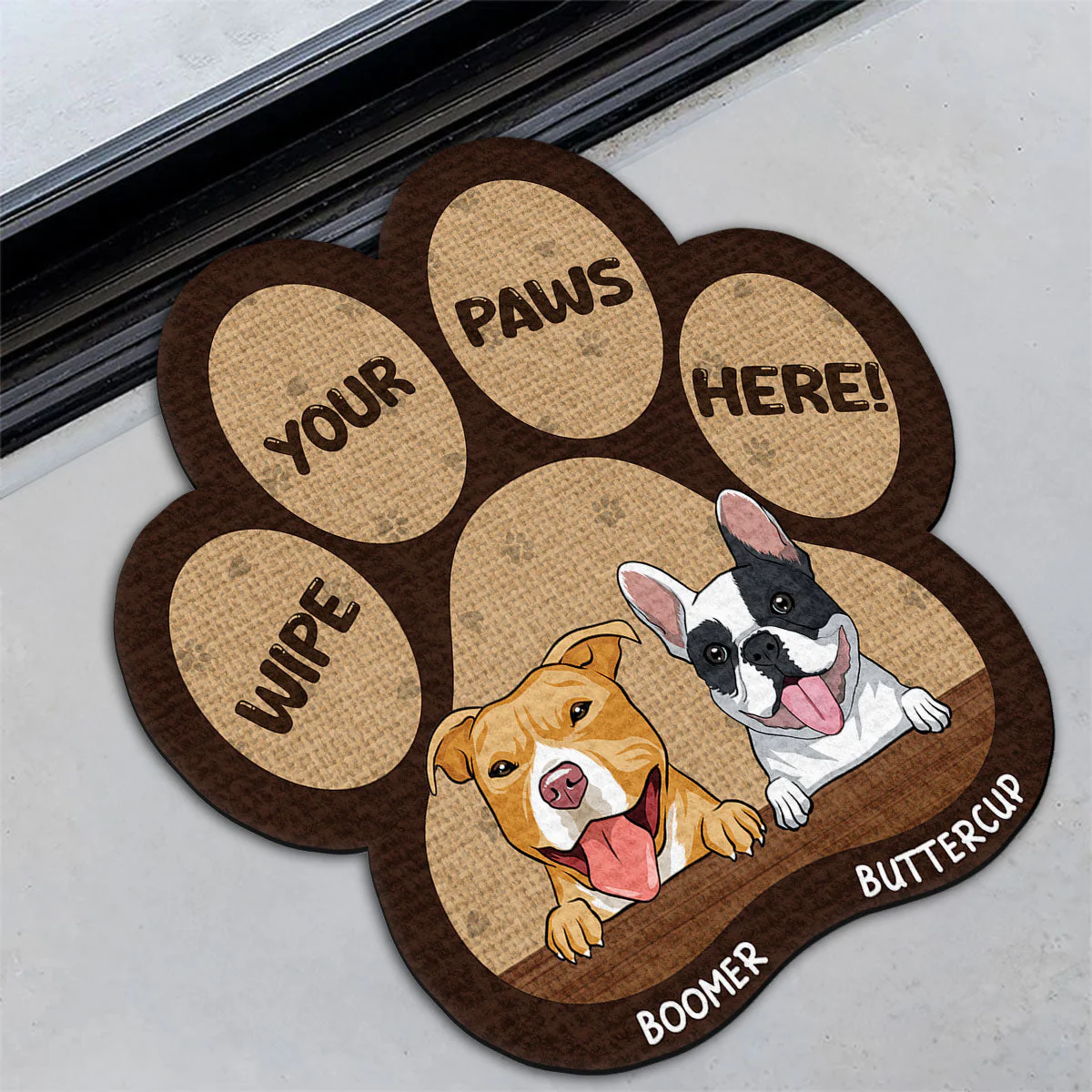 Wipe Your Paws Here- Personalized Custom Doormat - Image 3
