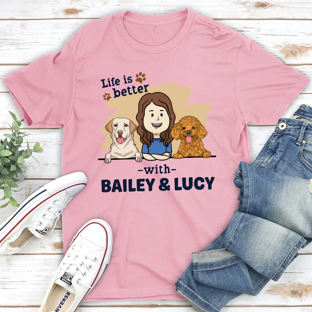With Dog - Personalized Custom Premium T-shirt - Image 4