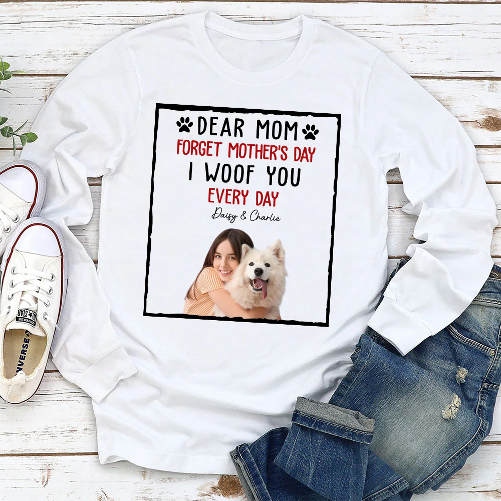 With My Dad Photo - Personalized Custom Long Sleeve T-Shirt