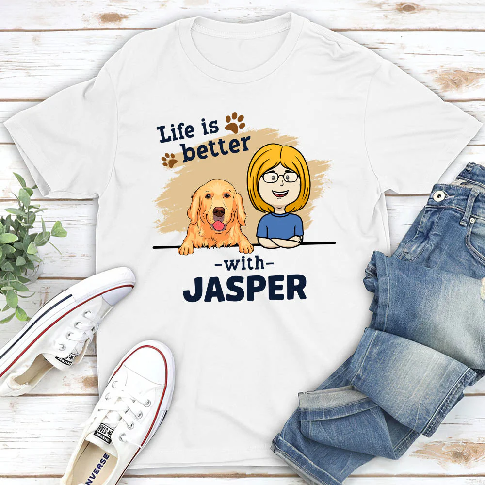 With Pet - Personalized Custom Premium T-shirt - Image 2