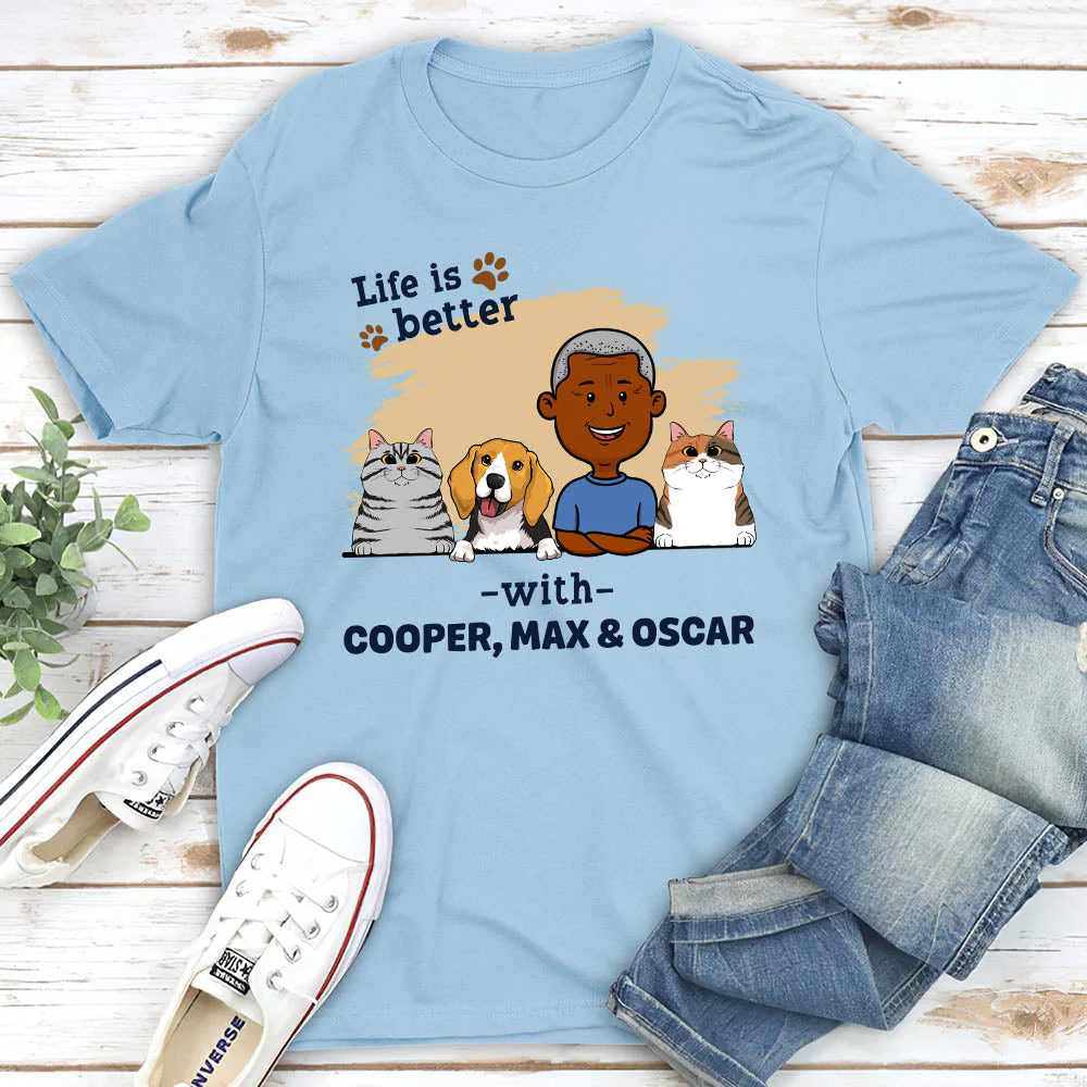 With Pet - Personalized Custom Unisex T-shirt - Image 4