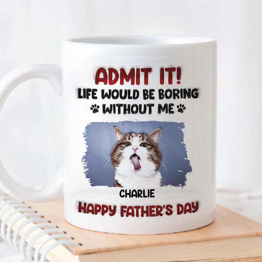 Without Me - Personalized Custom 3D Inflated Effect Mug - Image 5