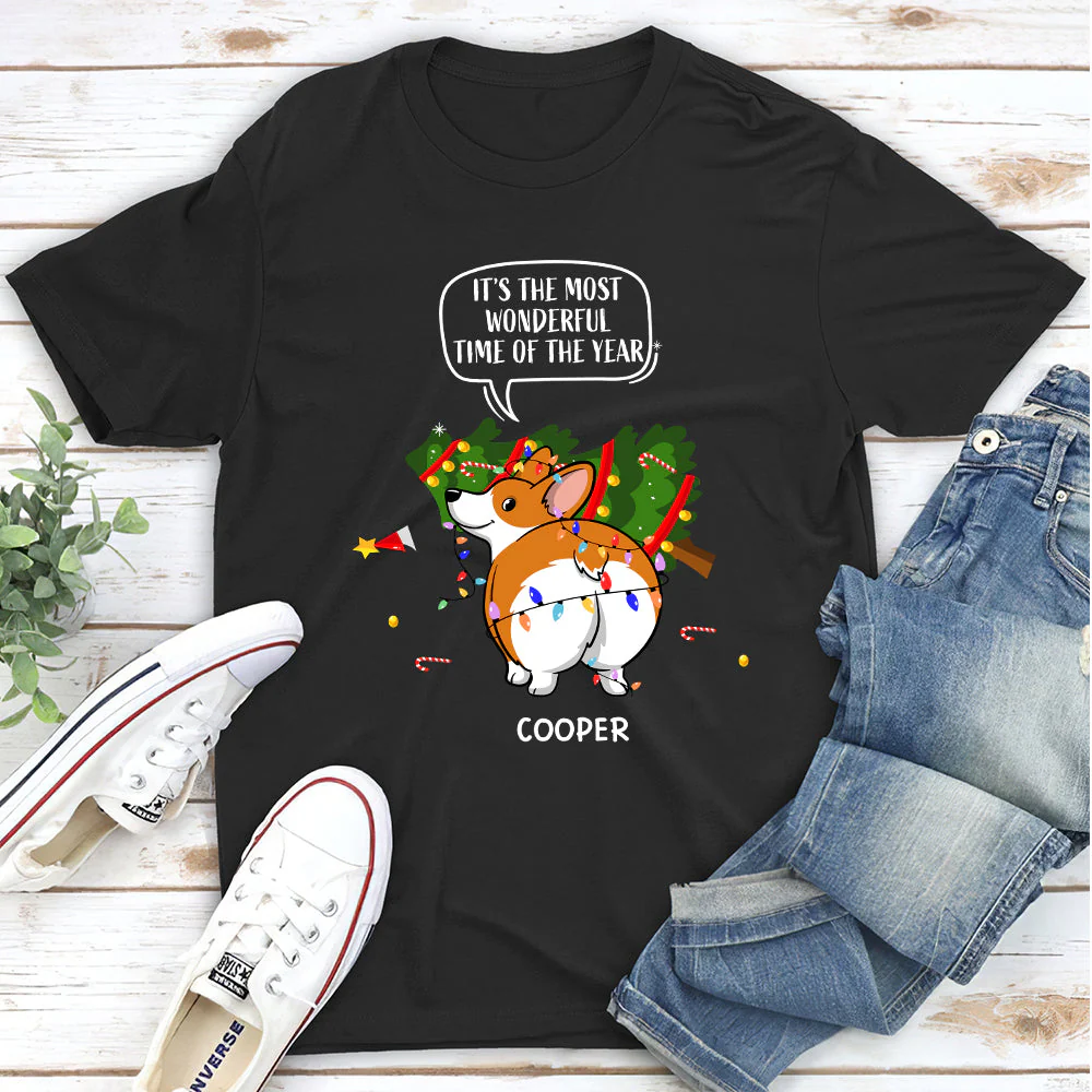 Wonderful Time Christmas - Personalized Custom Unisex T-Shirt - Image 3