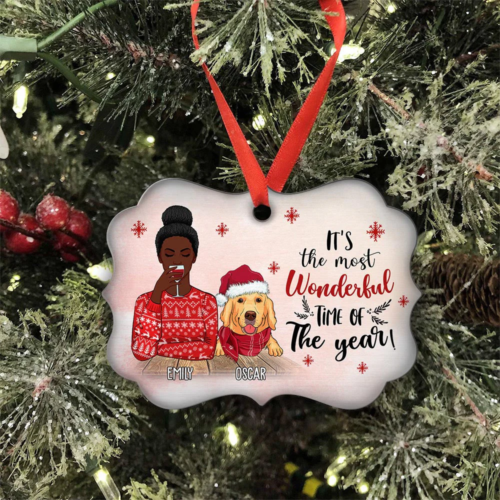 Wonderful Time - Personalized Custom Aluminum Ornament - Image 3