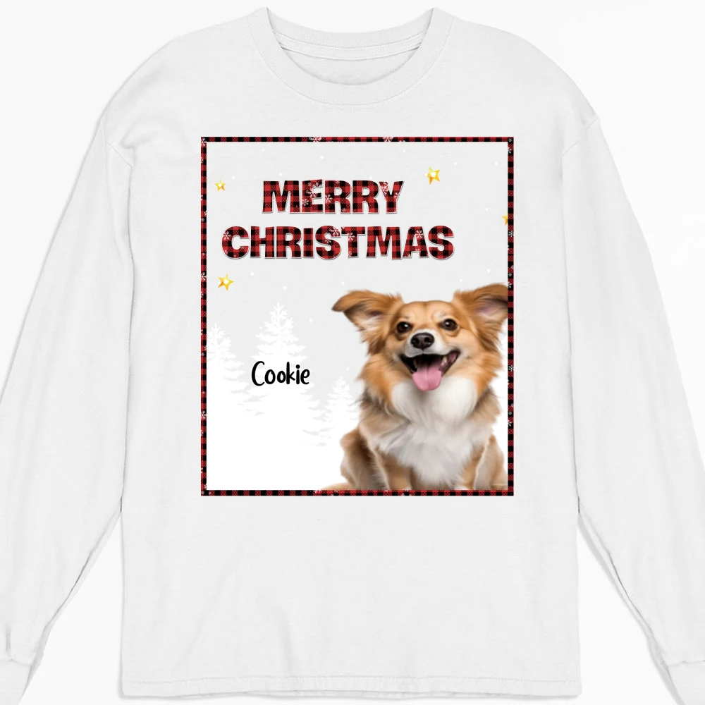 Wonderful Time With Dog Photo - Personalized Custom Long Sleeve T-Shirt - Image 3