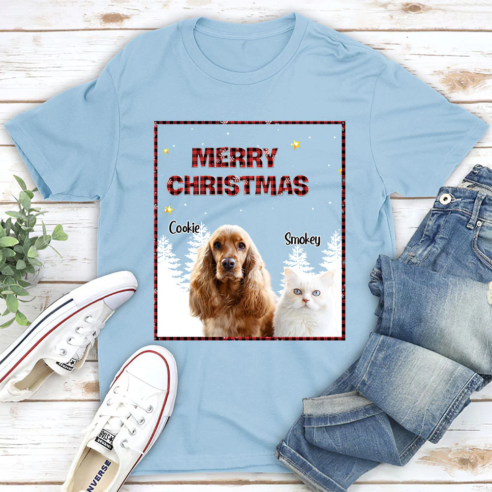 Wonderful Time With Pet Photo - Personalized Custom Unisex T-Shirt - Image 3