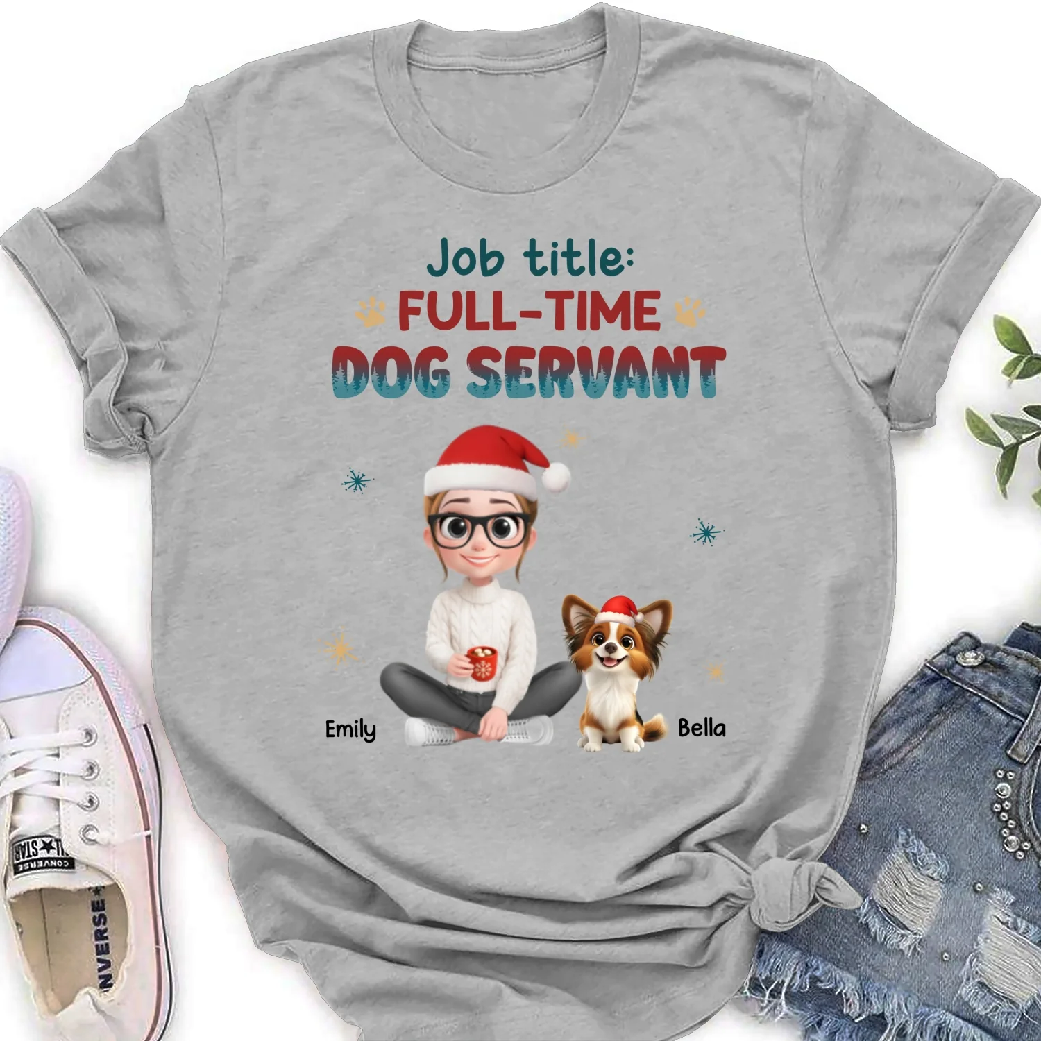 Wonderland Christmas - Personalized Custom Women's T-shirt - Image 6