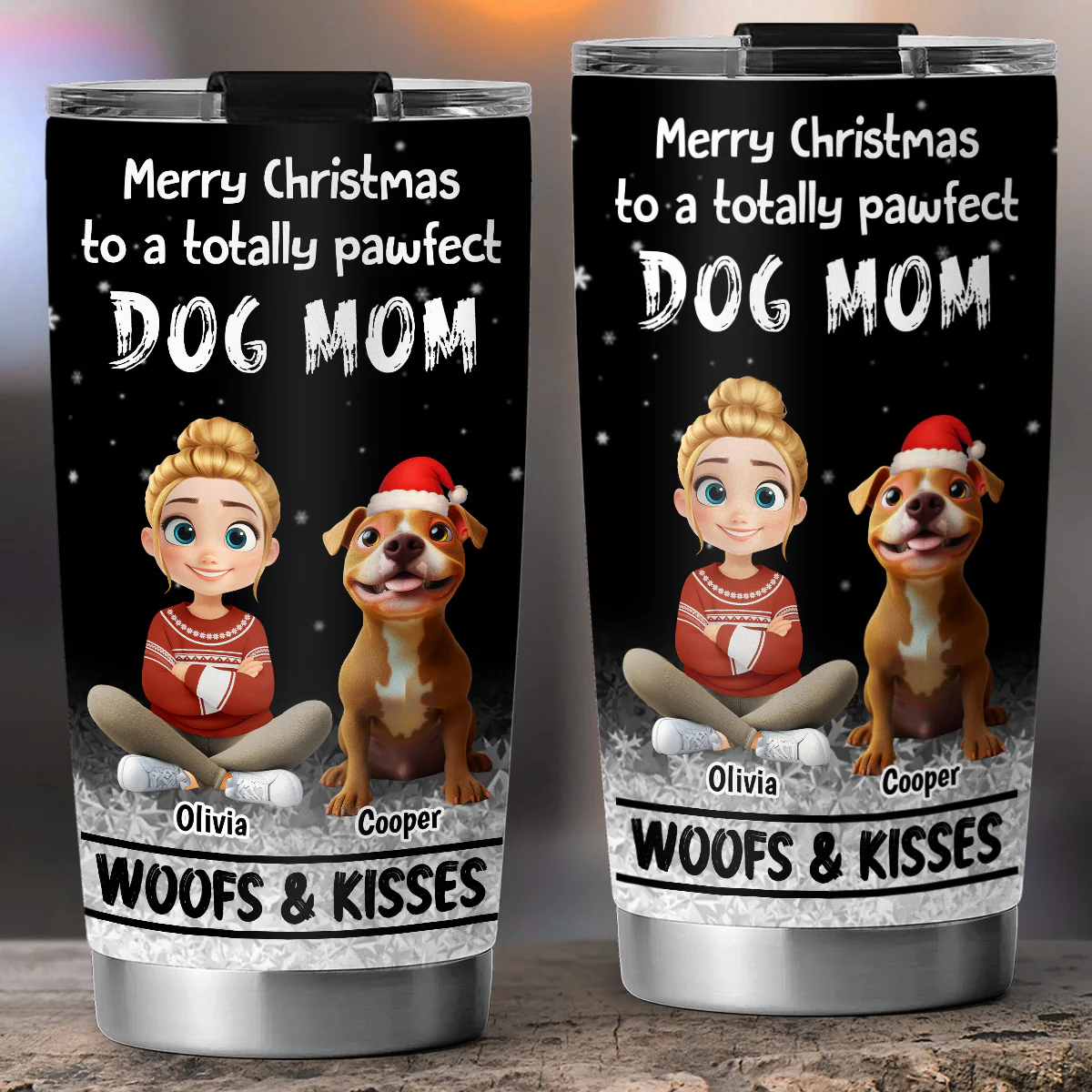 Woof And Kiss Are All You Need - Personalized Custom Tumbler - Image 5