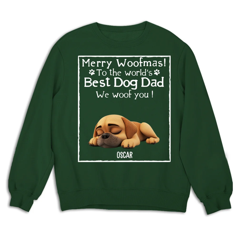 Woof Best Dog Mom Mum Cartoon - Personalized Custom Sweatshirt - Image 9