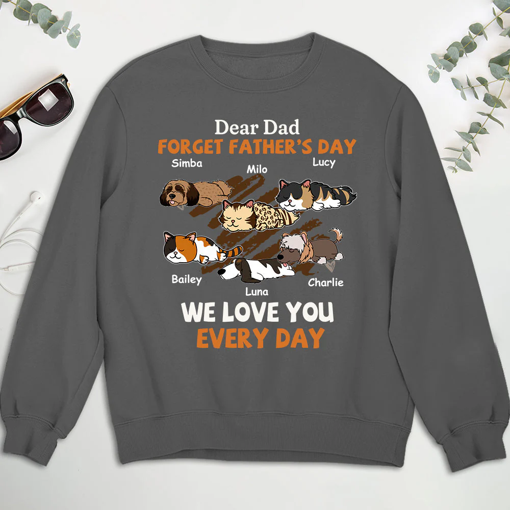 Woof My Dad Every Day Version Pets - Personalized Custom Sweatshirt - Image 3