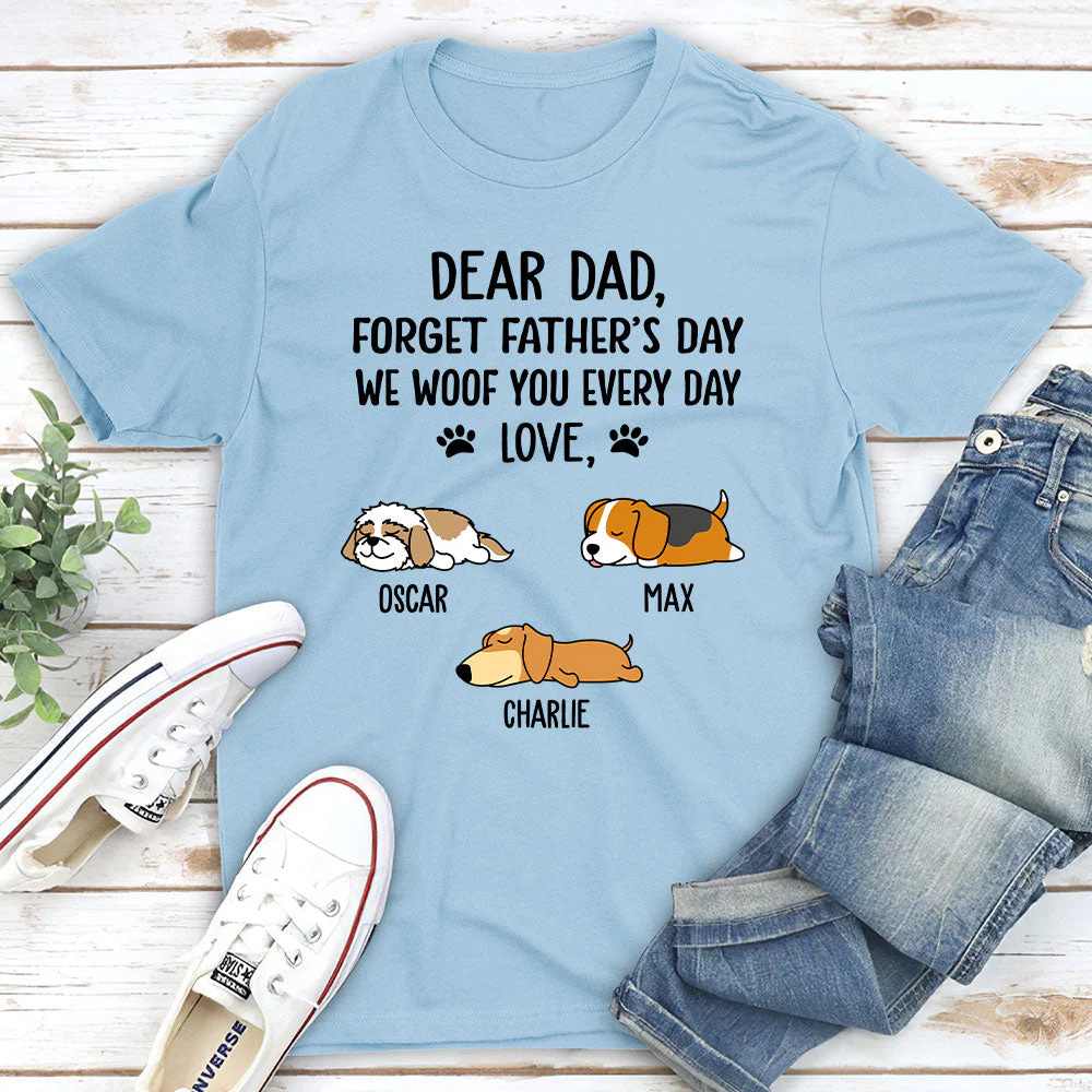 Woof My Dad - Personalized Custom Unisex T-shirt - Image 3