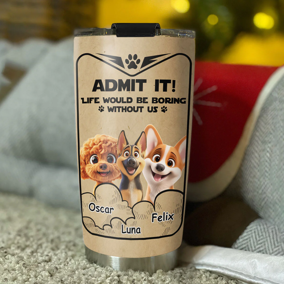 Woof You Daddy Ver 2 - Personalized Custom Tumbler - Image 3
