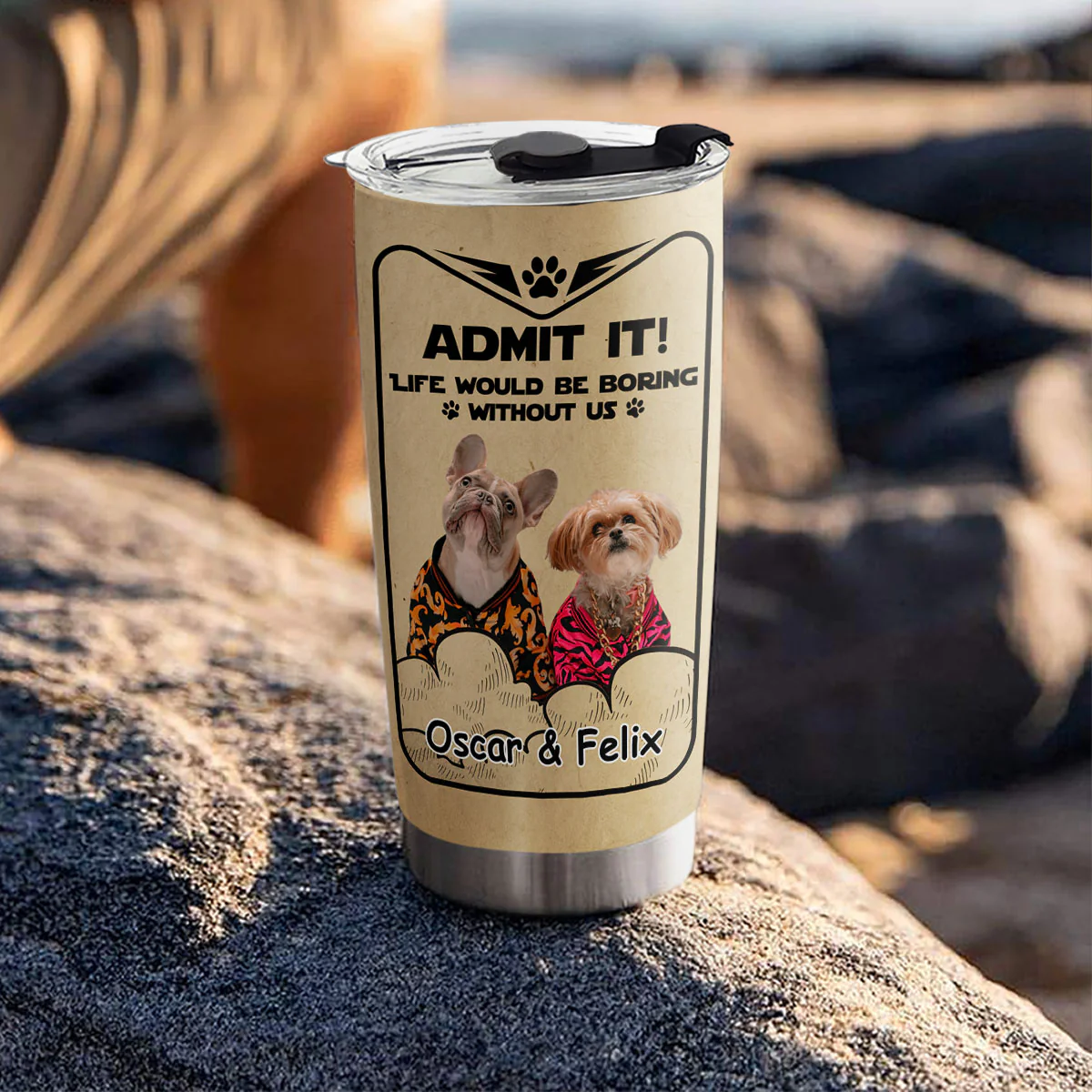 Woof You Daddy Ver 2 Photo - Personalized Custom Tumbler - Image 4