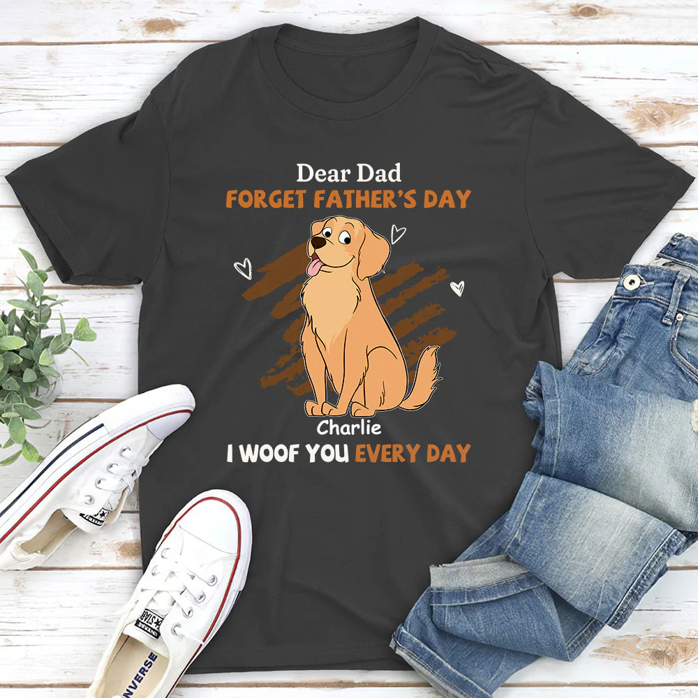 We Woof You Every Day - Personalized Custom Unisex T-shirt - Image 4