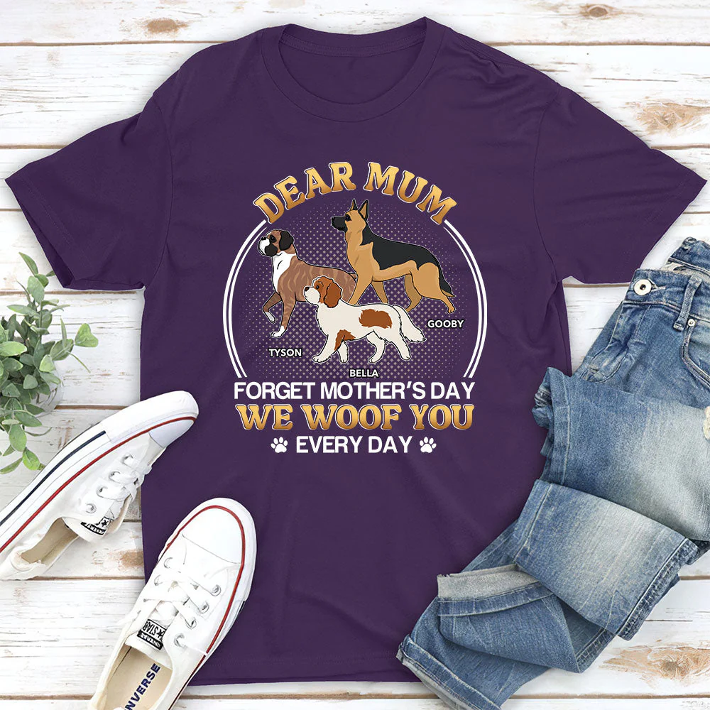 Woof You Everyday - Personalized Custom Unisex T-shirt - Image 3