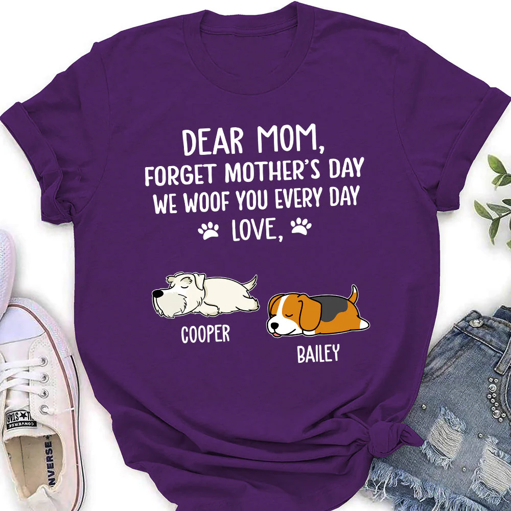 Woof You Mom - Personalized Custom Women's T-shirt - Image 2