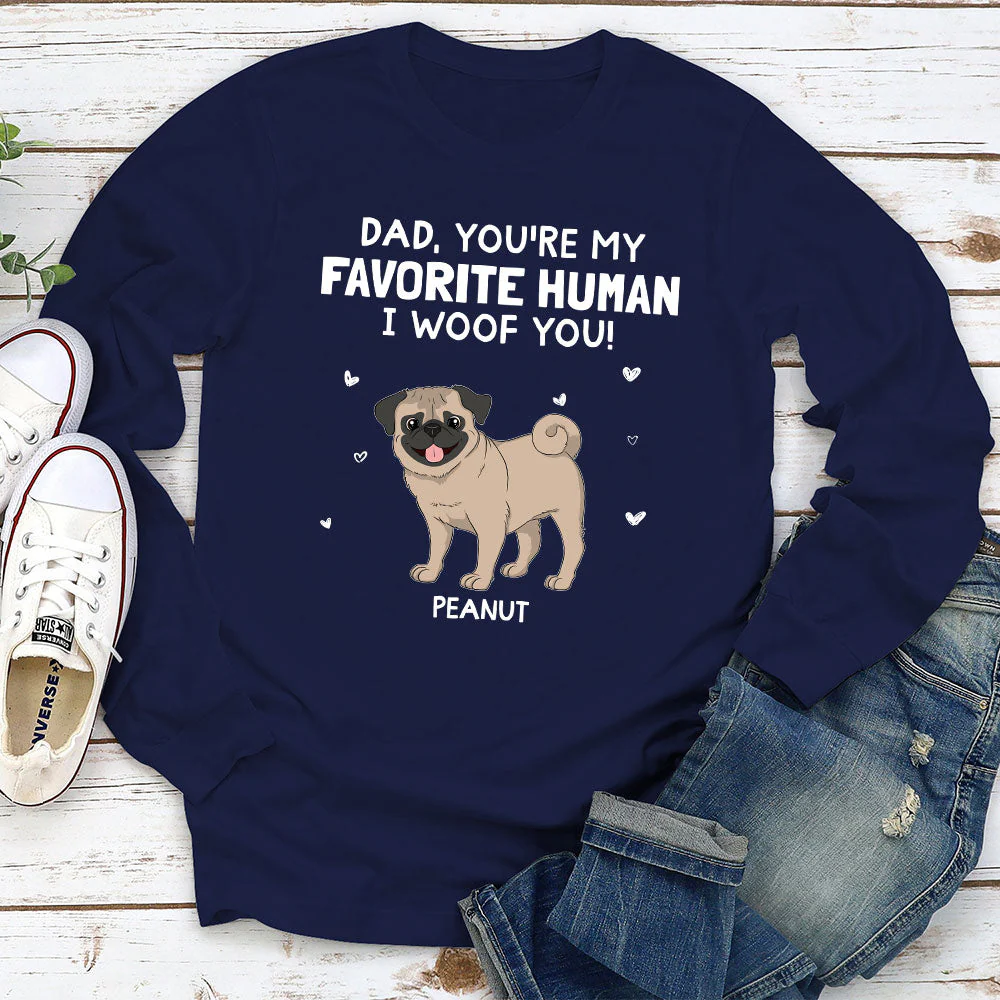 Woof You Mommy - Personalized Custom Long Sleeve T-shirt - Image 2