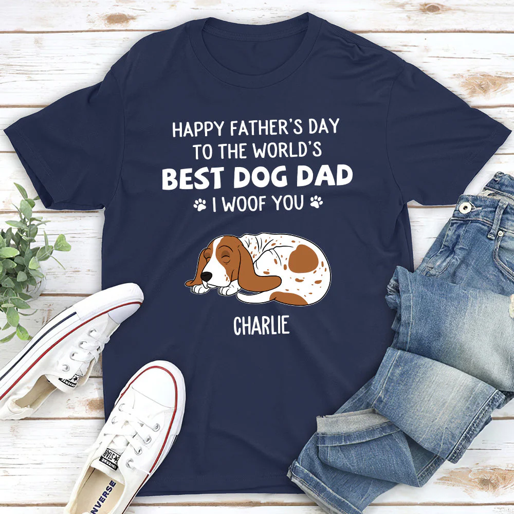 Woof You So Much Daddy - Personalized Custom Unisex T-shirt - Image 2