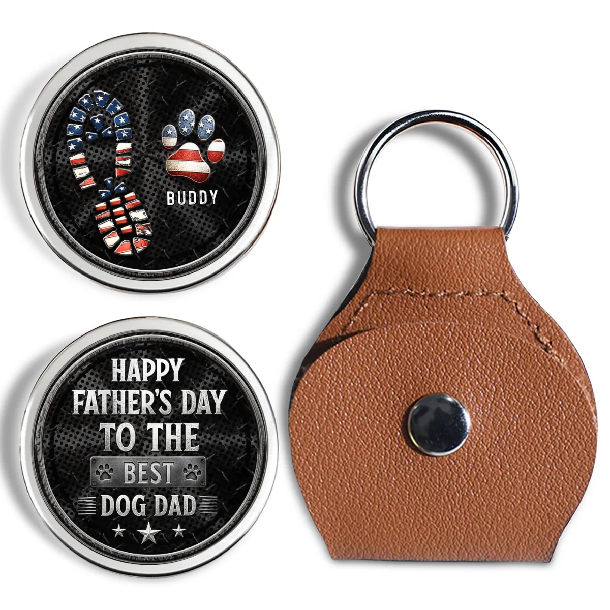 Woofing For The Best Dad - Personalized Custom Pocket Hug - Image 6