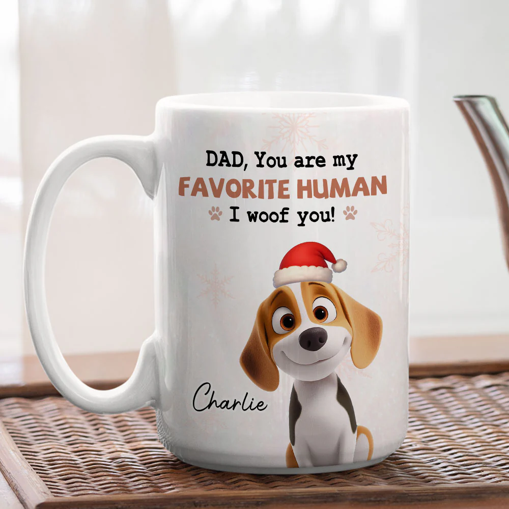 Woofmas Dad Mom - Personalized Custom Coffee Mug - Image 4