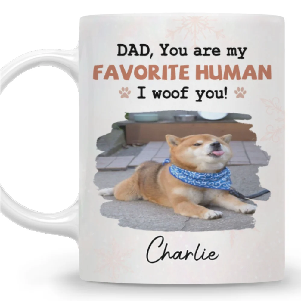 Woofmas Dad Mom Photo - Personalized Custom Coffee Mug - Image 6