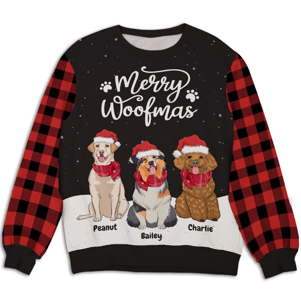 Woofmas Snow - Personalized Custom All-Over-Print Sweatshirt