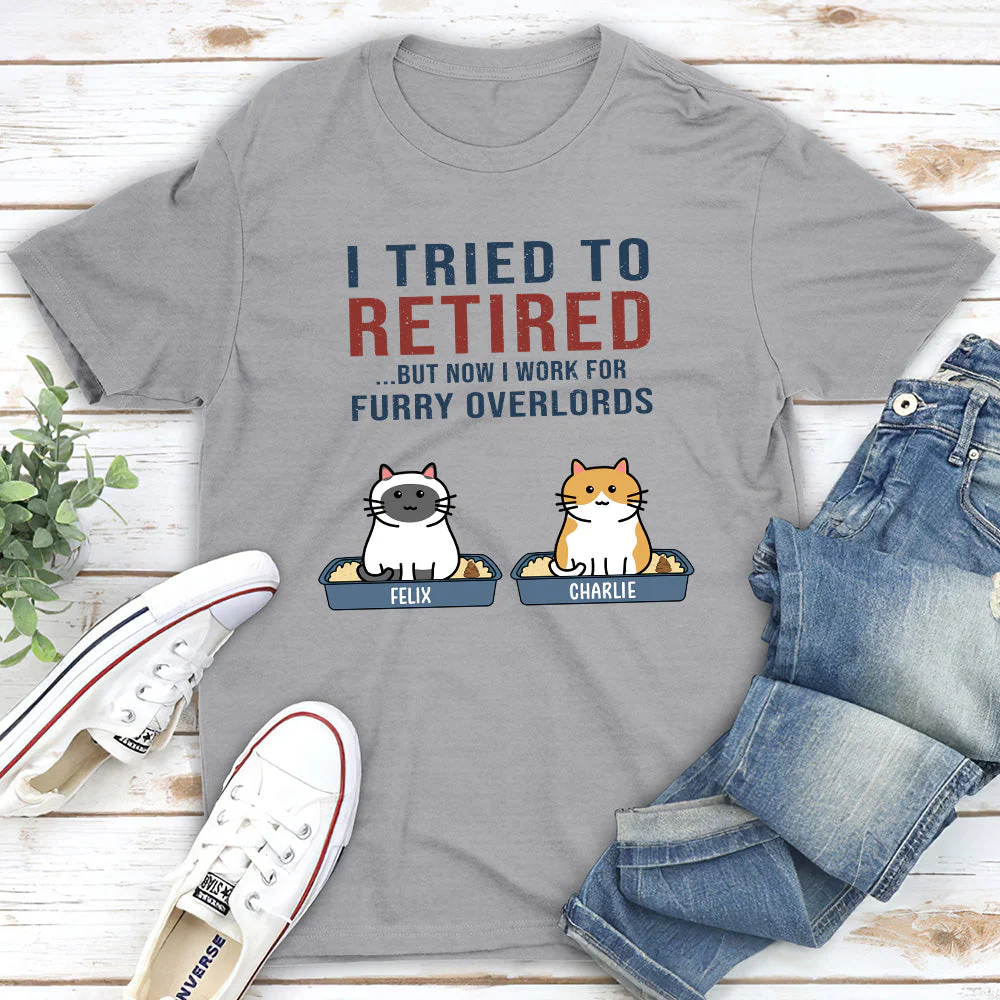 Work For Furry Overlords - Personalized Custom Unisex T-shirt - Image 2