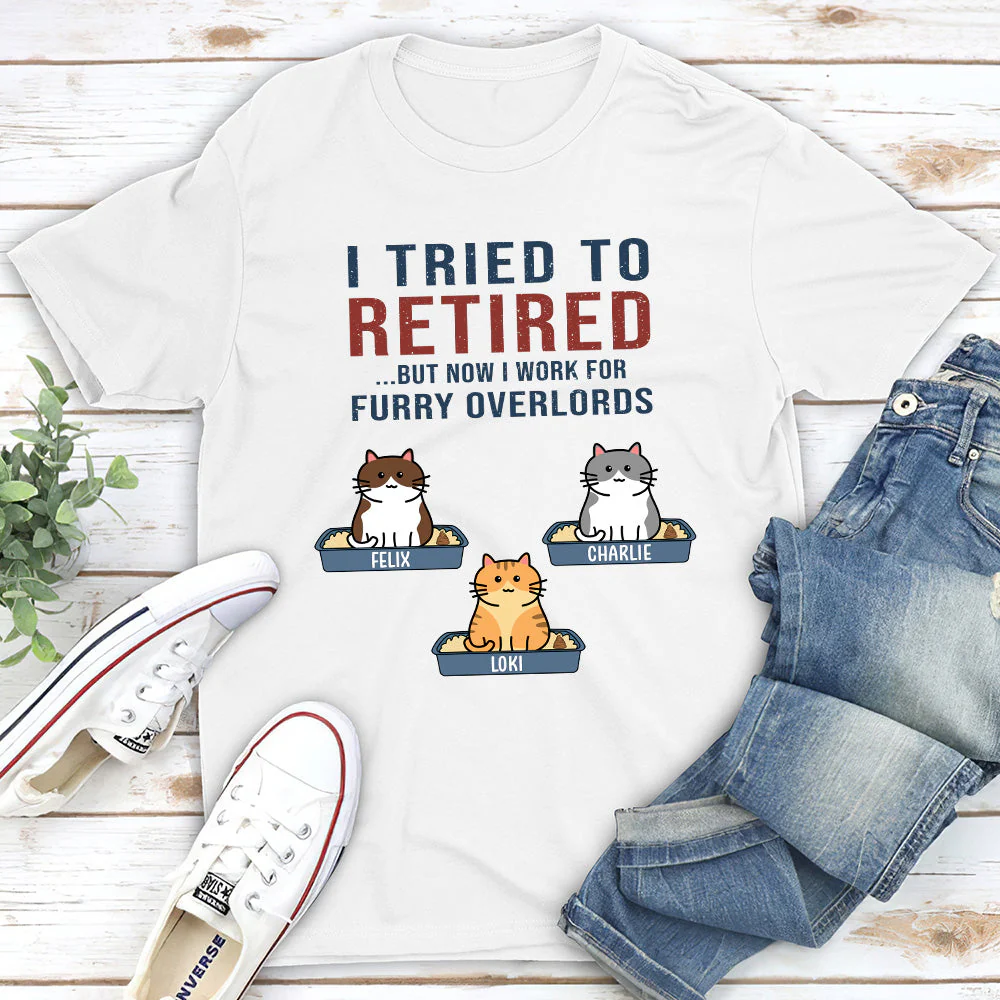 Work For Furry Overlords - Personalized Custom Unisex T-shirt - Image 3