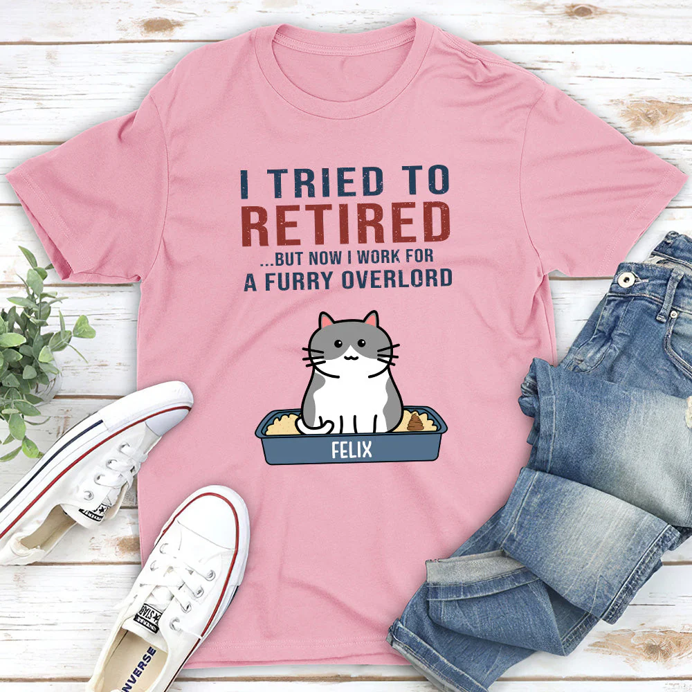 Work For Furry Overlords - Personalized Custom Unisex T-shirt - Image 5