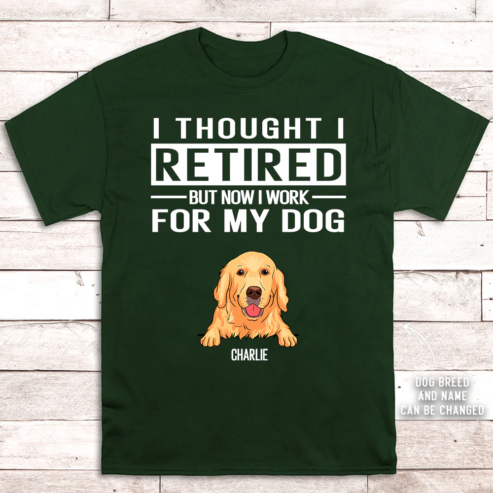 Work For My Dog - Personalized Custom Premium T-shirt - Image 2