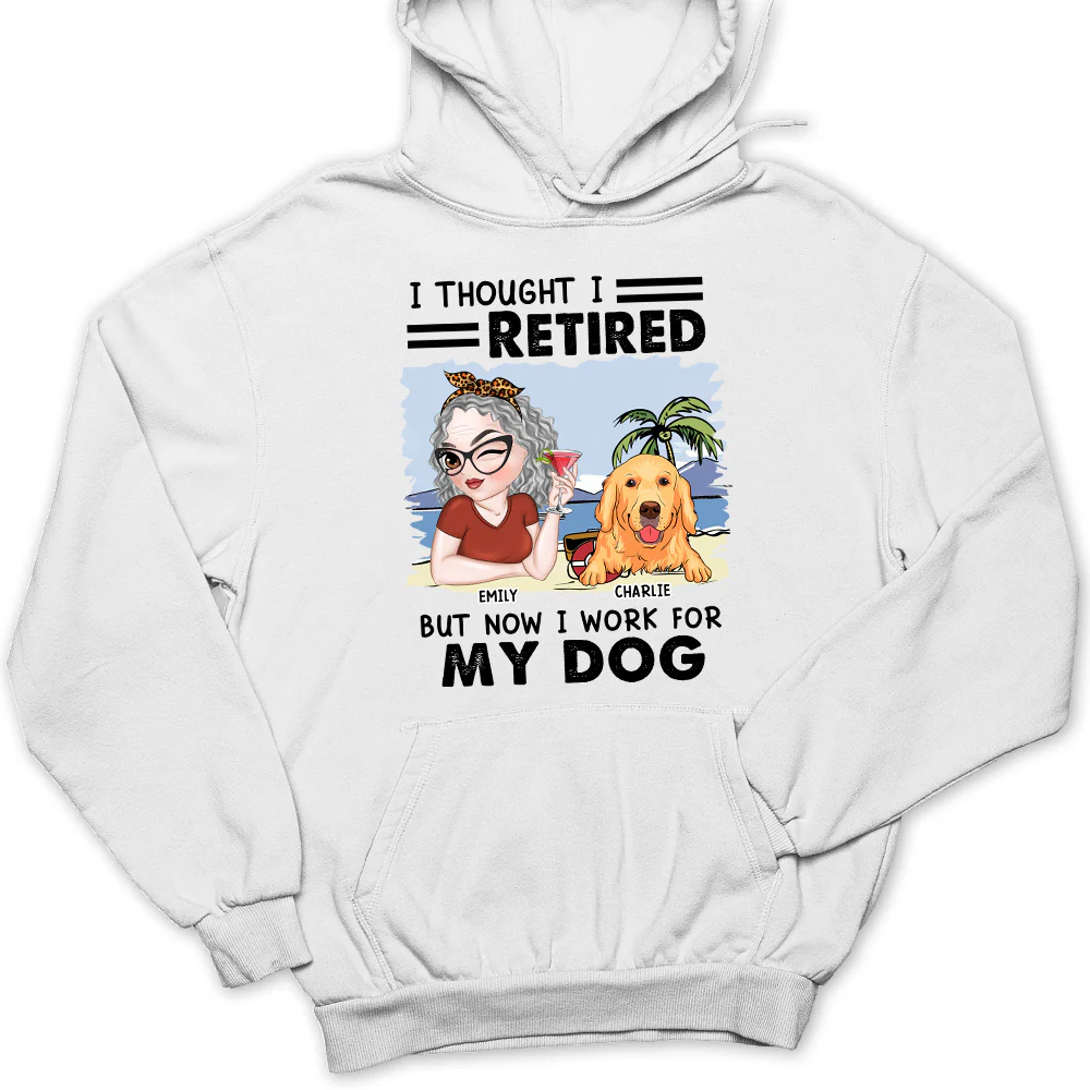 Work For My Dogs - Personalized Custom Hoodie