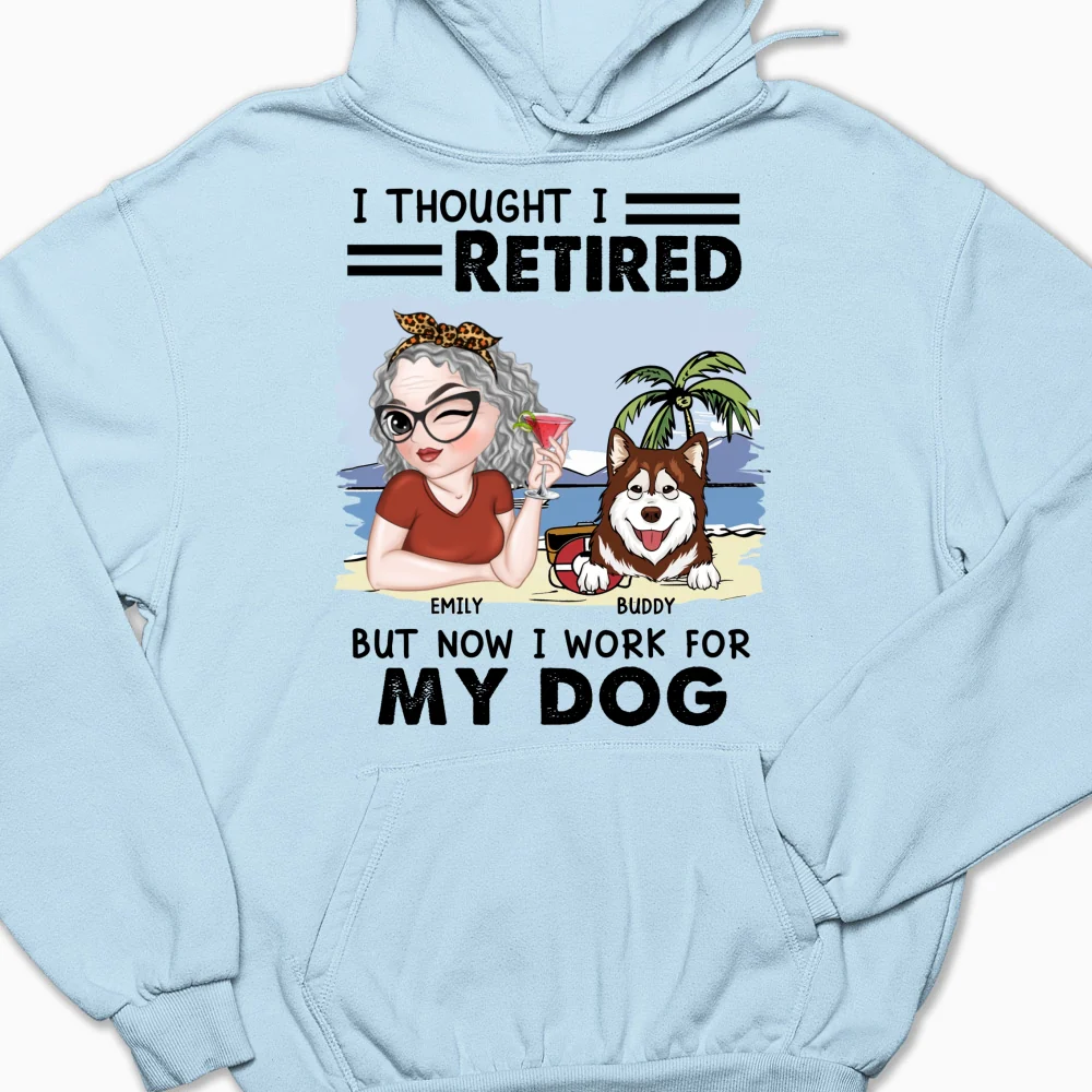 Work For My Dogs - Personalized Custom Hoodie - Image 8