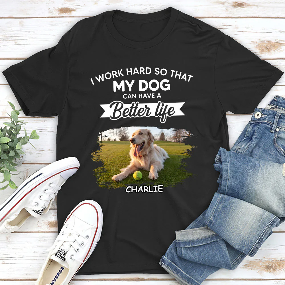 Work Hard For My Baby - Personalized Custom Unisex T-shirt - Image 4