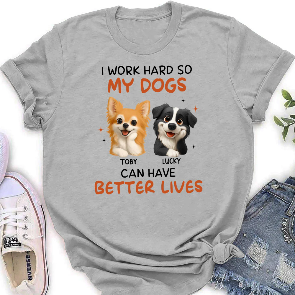 Work Hard For Whom - Personalized Custom Women's T-Shirt - Image 3