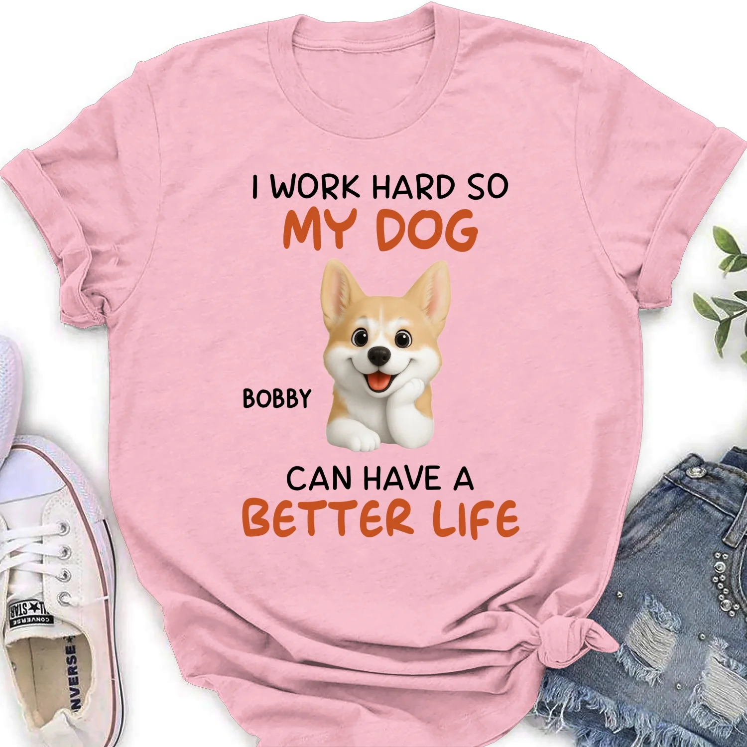 Work Hard For Whom - Personalized Custom Women's T-Shirt - Image 7