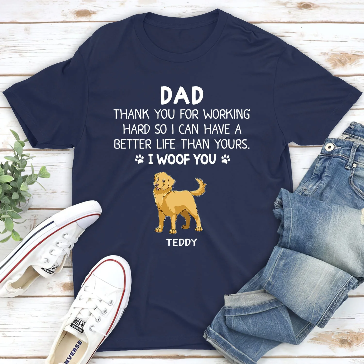 Working Hard - Personalized Custom Unisex T-shirt - Image 2