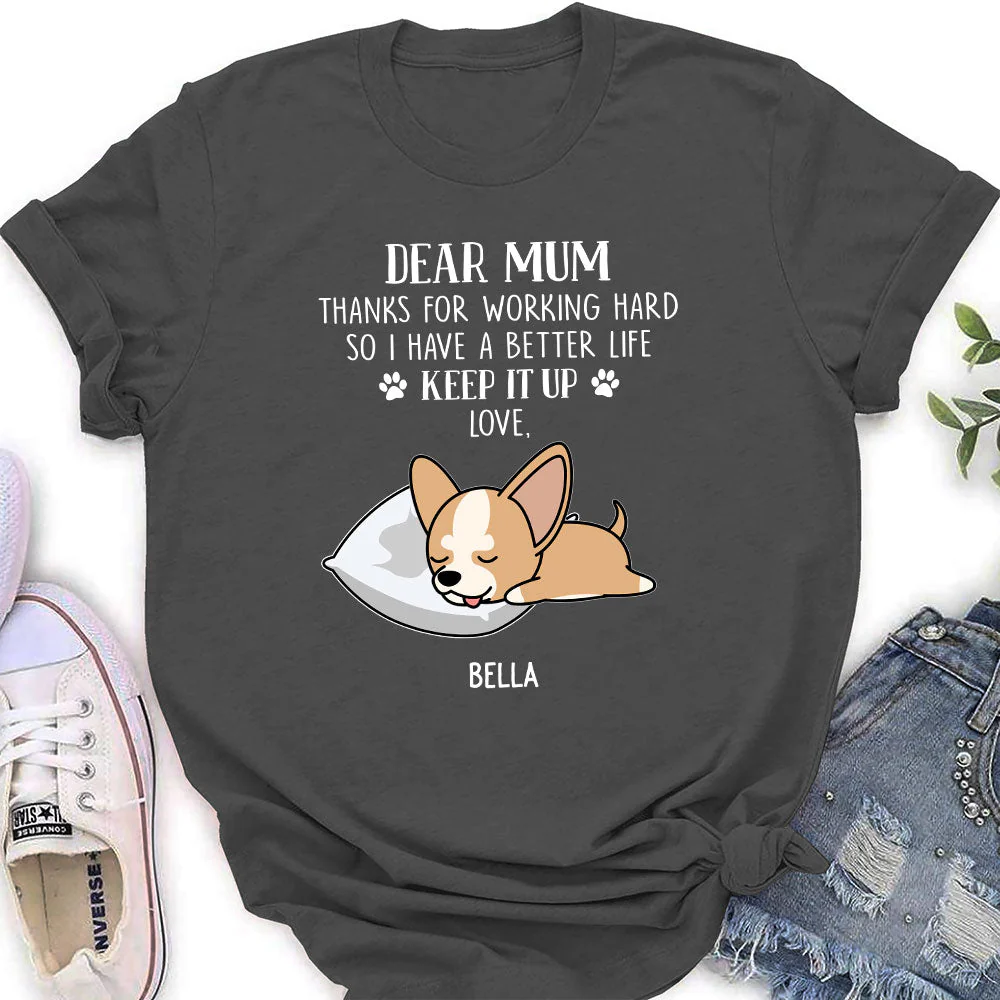 Working Hard - Personalized Custom Women's T-shirt - Image 3