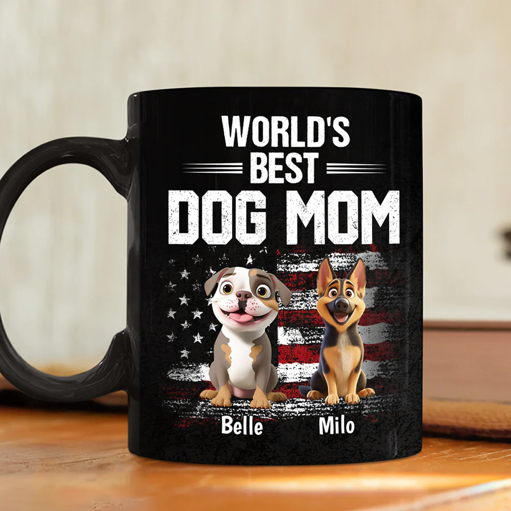 World Best Dog Dad - Personalized Custom Coffee Mug - Image 2