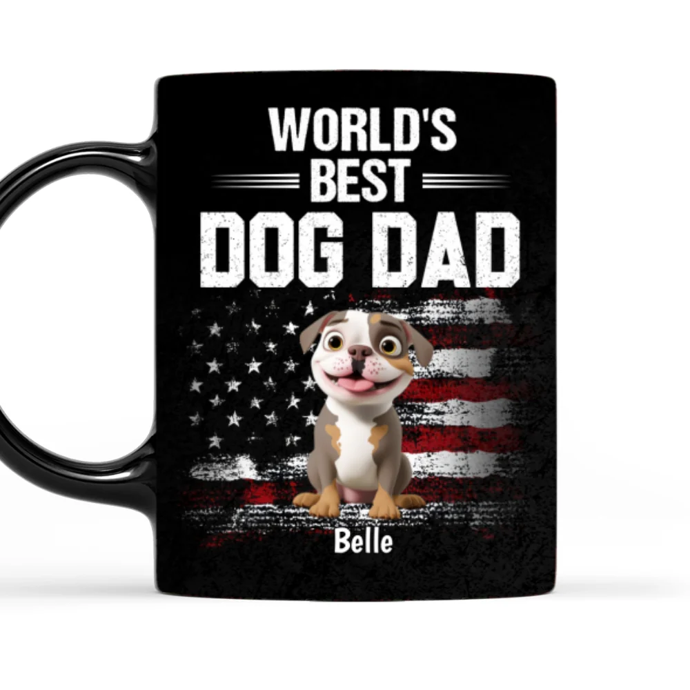 World Best Dog Dad - Personalized Custom Coffee Mug - Image 7