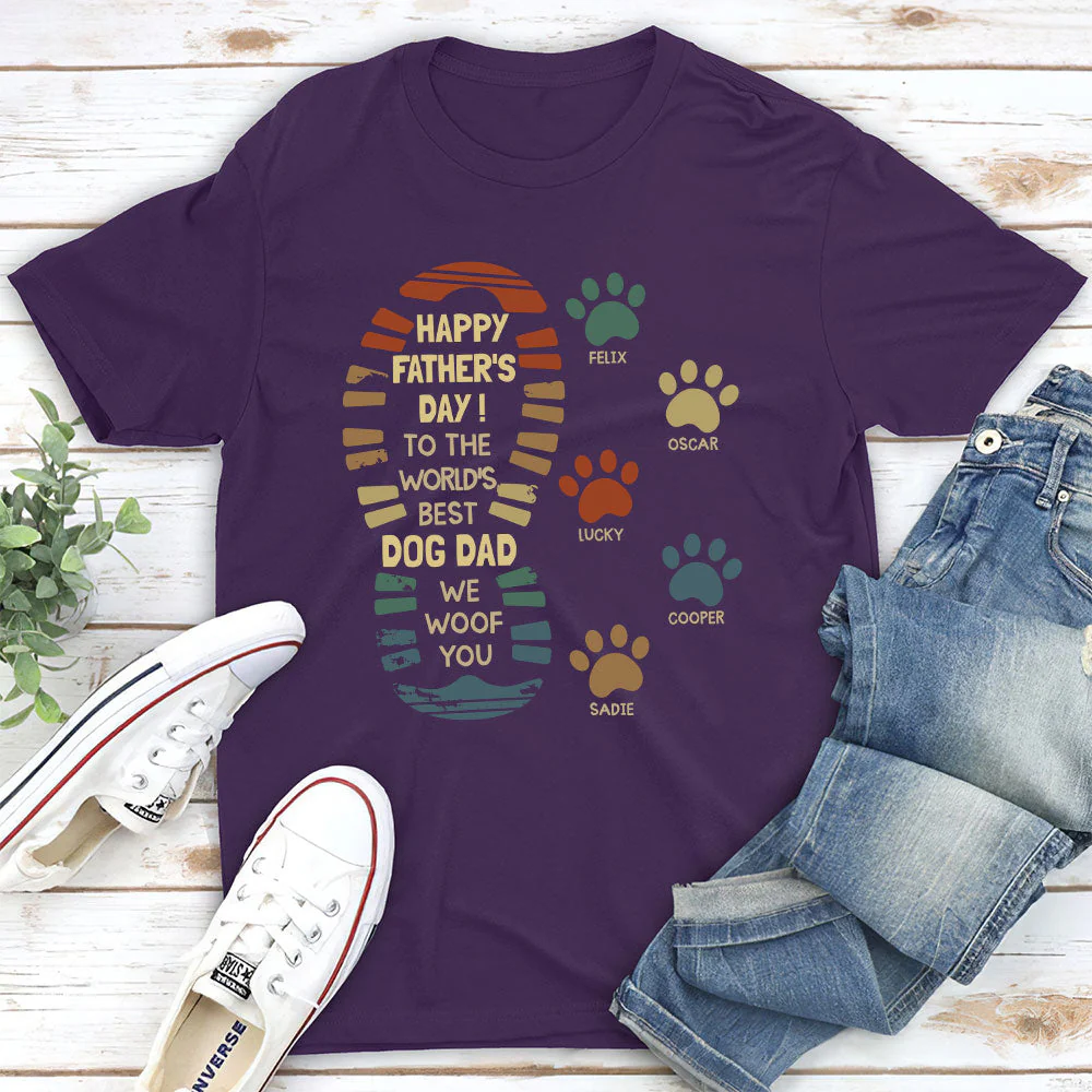 World Best Dog Dad - Personalized Custom Premium T-shirt - Image 5