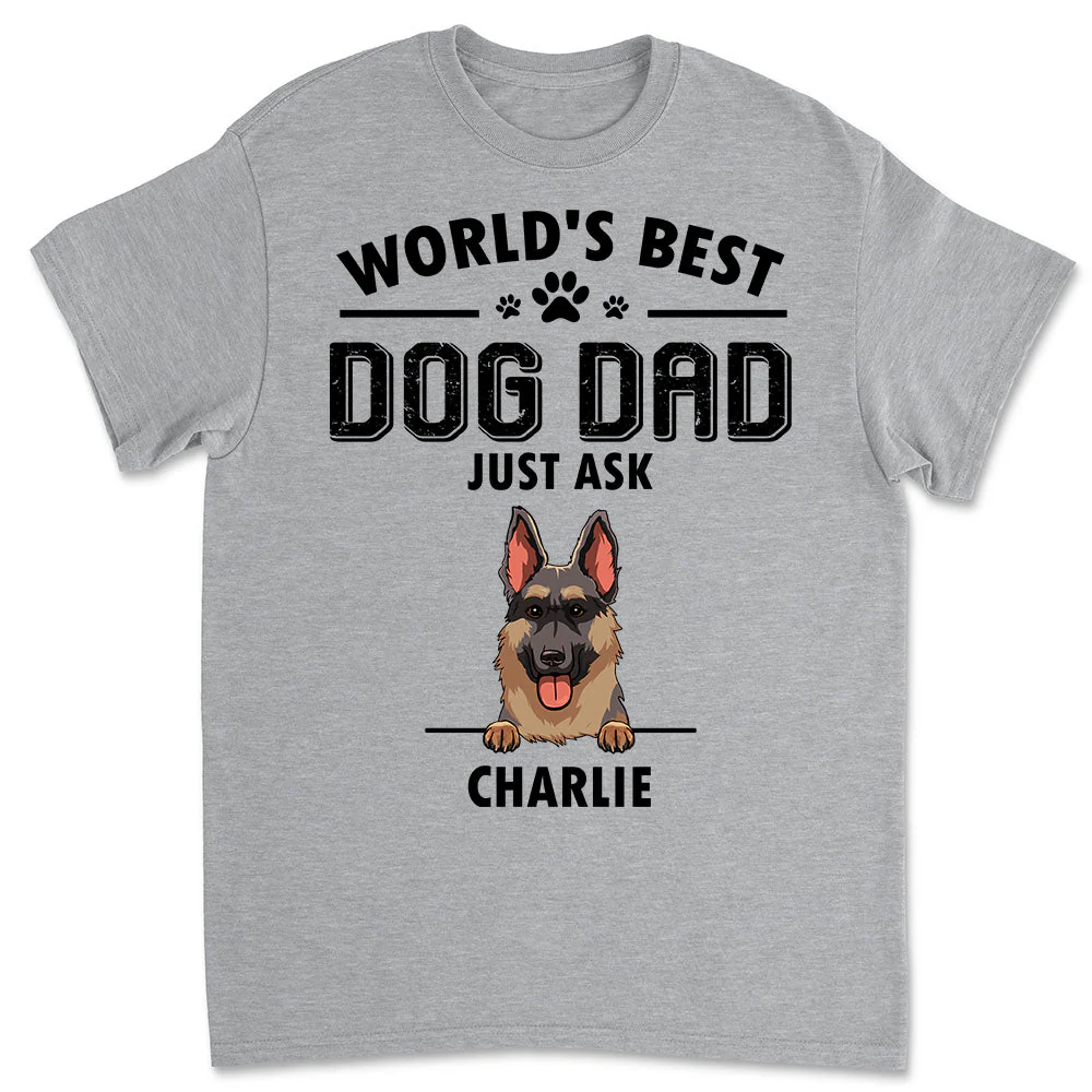World's Best Dog Dad 1 - Personalized Custom Unisex T-shirt