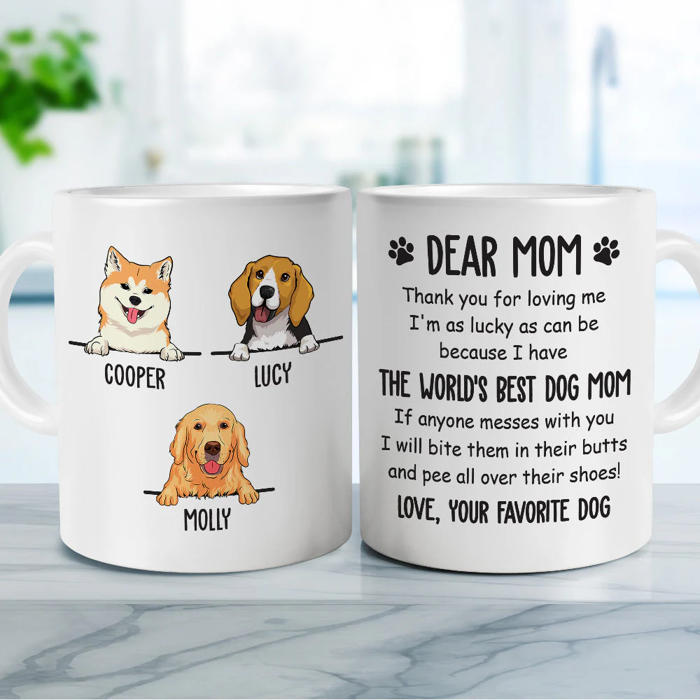 World's Best Dog Dad - Personalized Custom Coffee Mug - Image 2