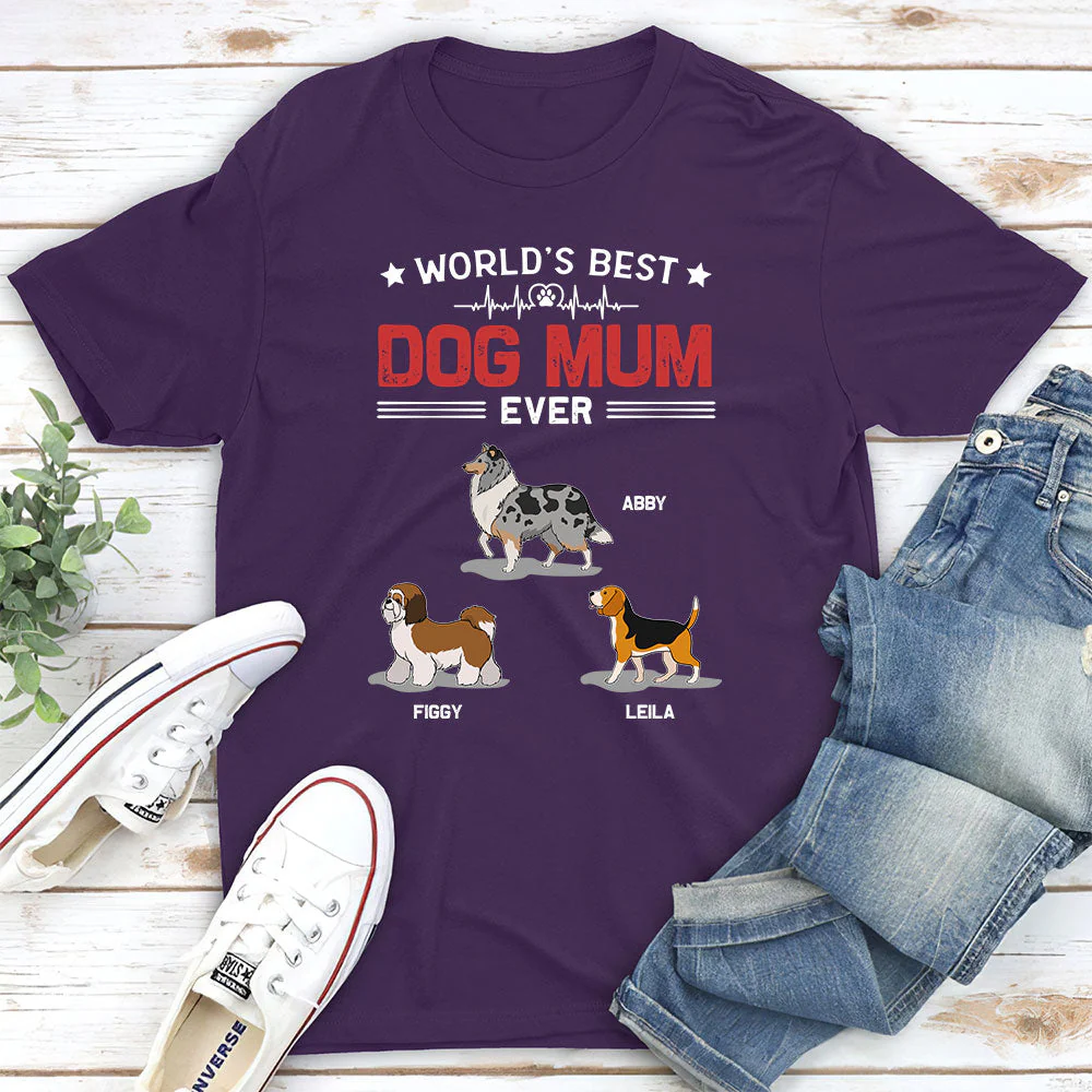 World's Dad Mom - Personalized Custom Unisex T-shirt - Image 4
