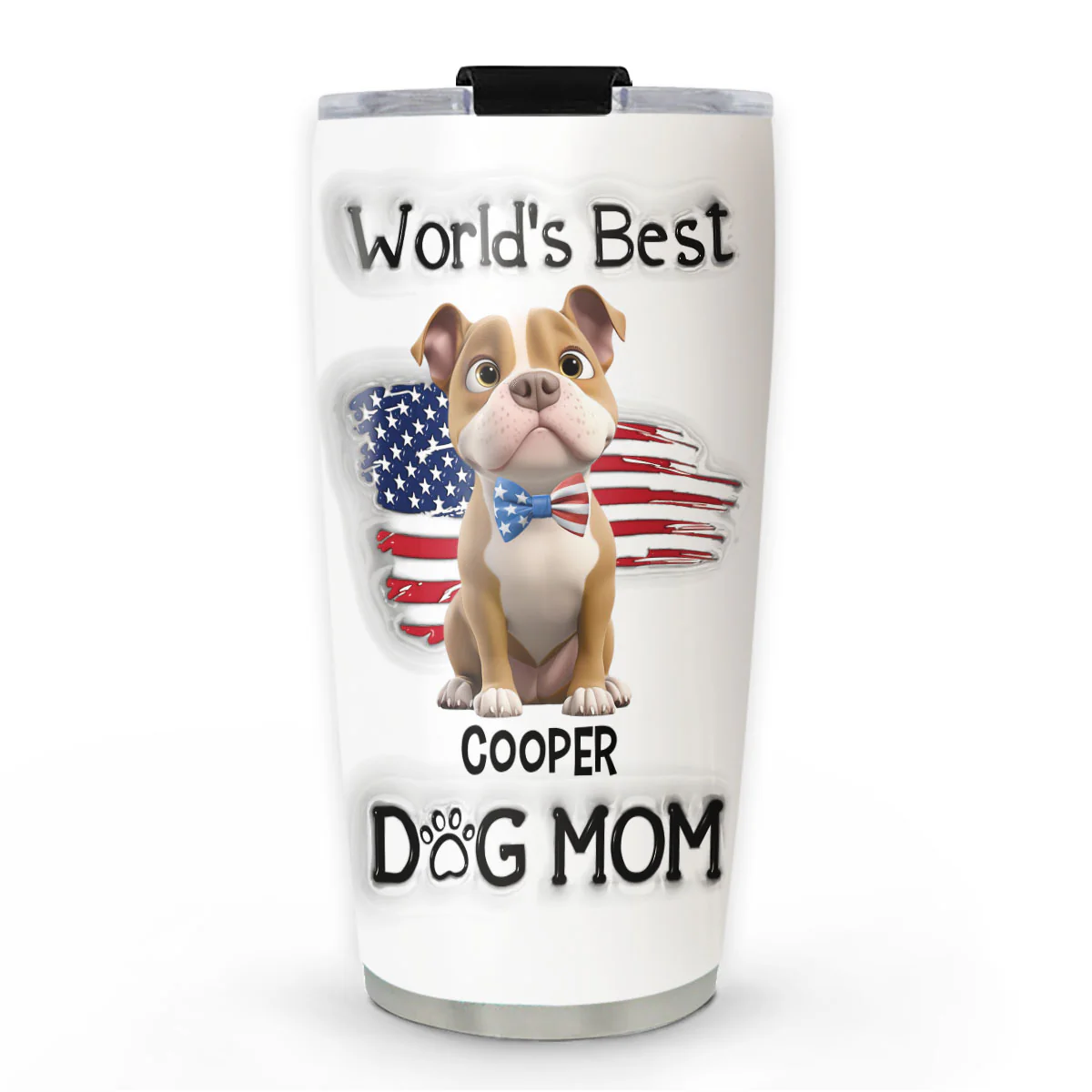 Worldwide Best Mom - Personalized Custom 3D Inflated Effect Tumbler