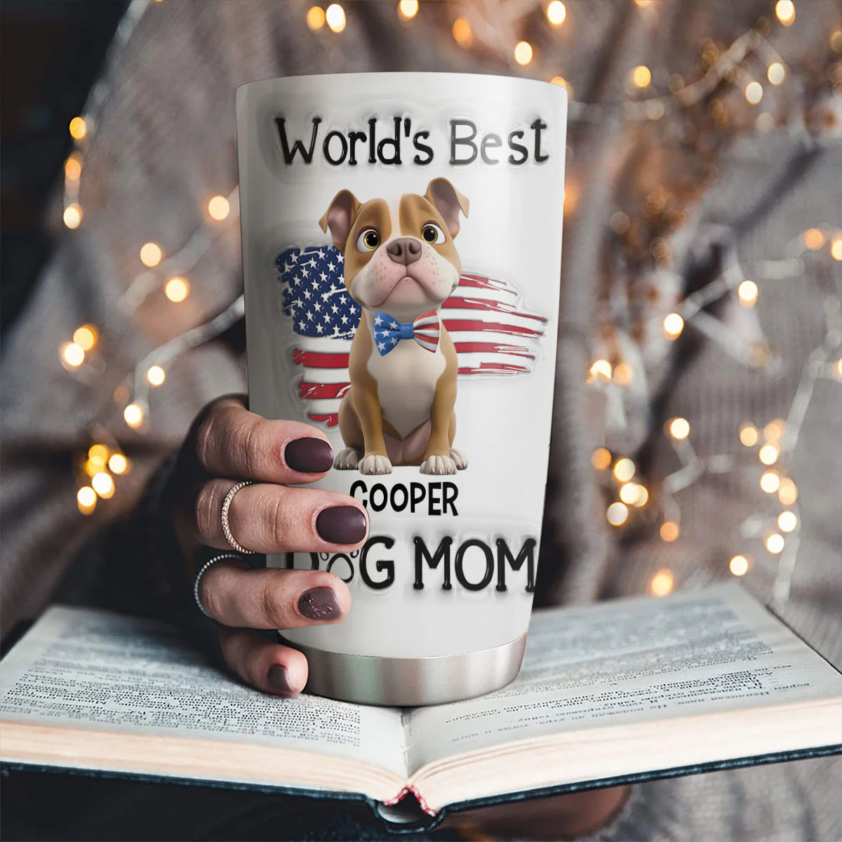 Worldwide Best Mom - Personalized Custom 3D Inflated Effect Tumbler - Image 5