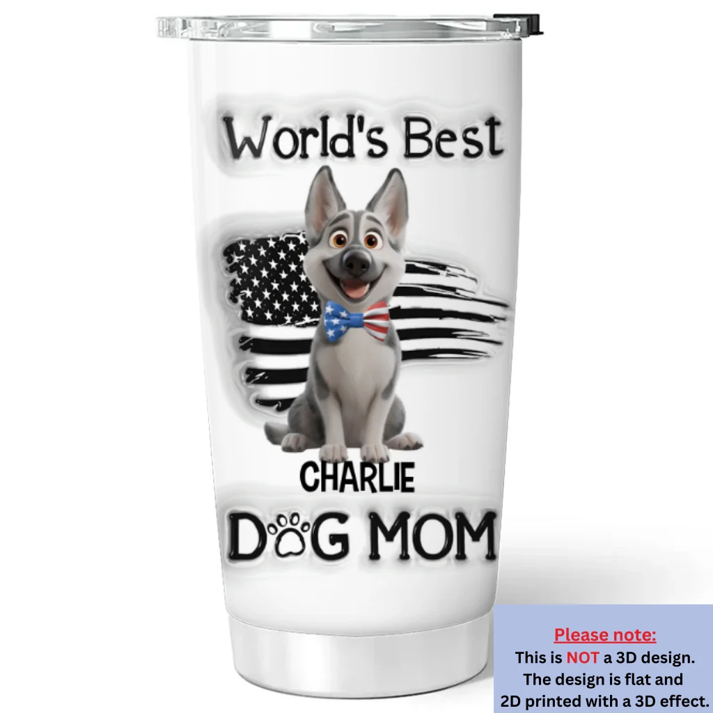Worldwide Best Mom - Personalized Custom 3D Inflated Effect Tumbler - Image 6