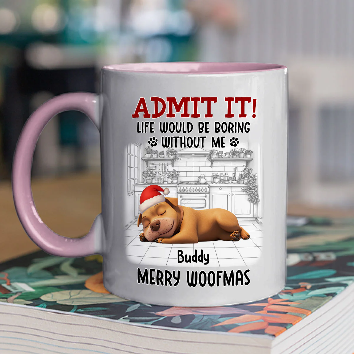 Would Be Boring Christmas - Personalized Custom Accent Mug - Image 2