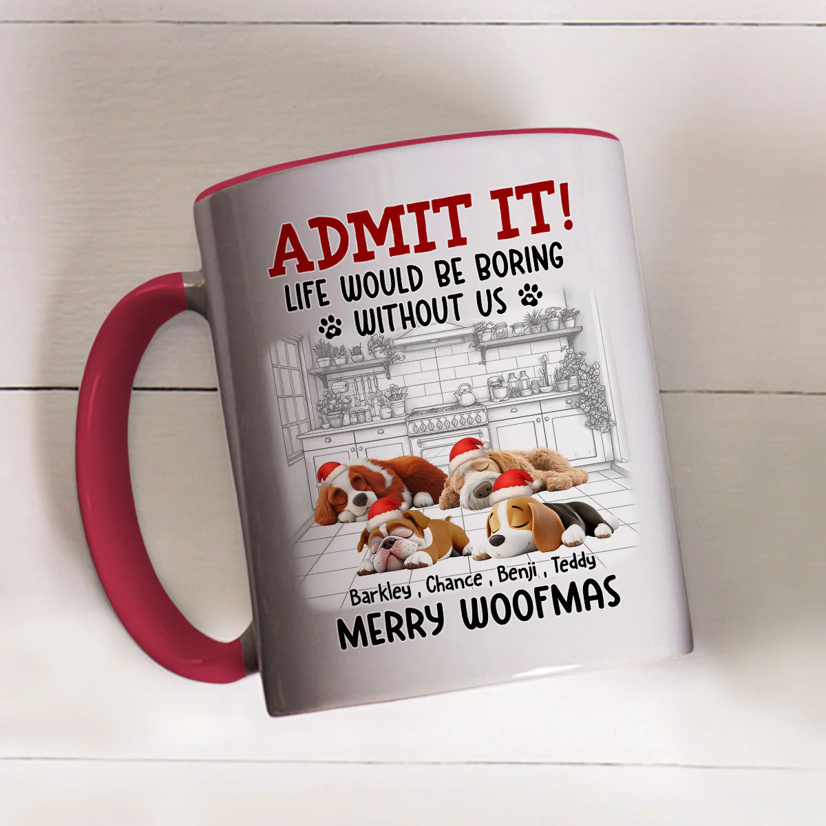 Would Be Boring Christmas - Personalized Custom Accent Mug - Image 4