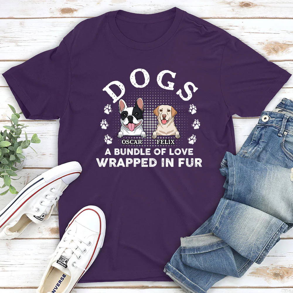 Wrapped In Fur - Personalized Custom Unisex T-shirt - Image 3